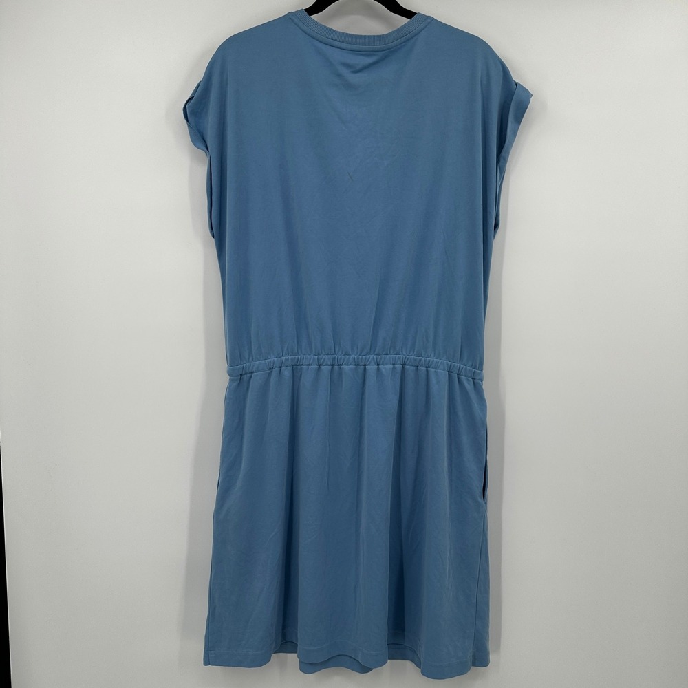 Lou & Grey Blue Soft Modal Blend Drawstring Waist T-Shirt Dress XL Pocket Lounge - Picture 6 of 10